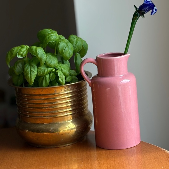 West Germany Pink Ceramic Jug Mid Century Pitcher Vintage Drinkware Retro Bar - Picture 9 of 14